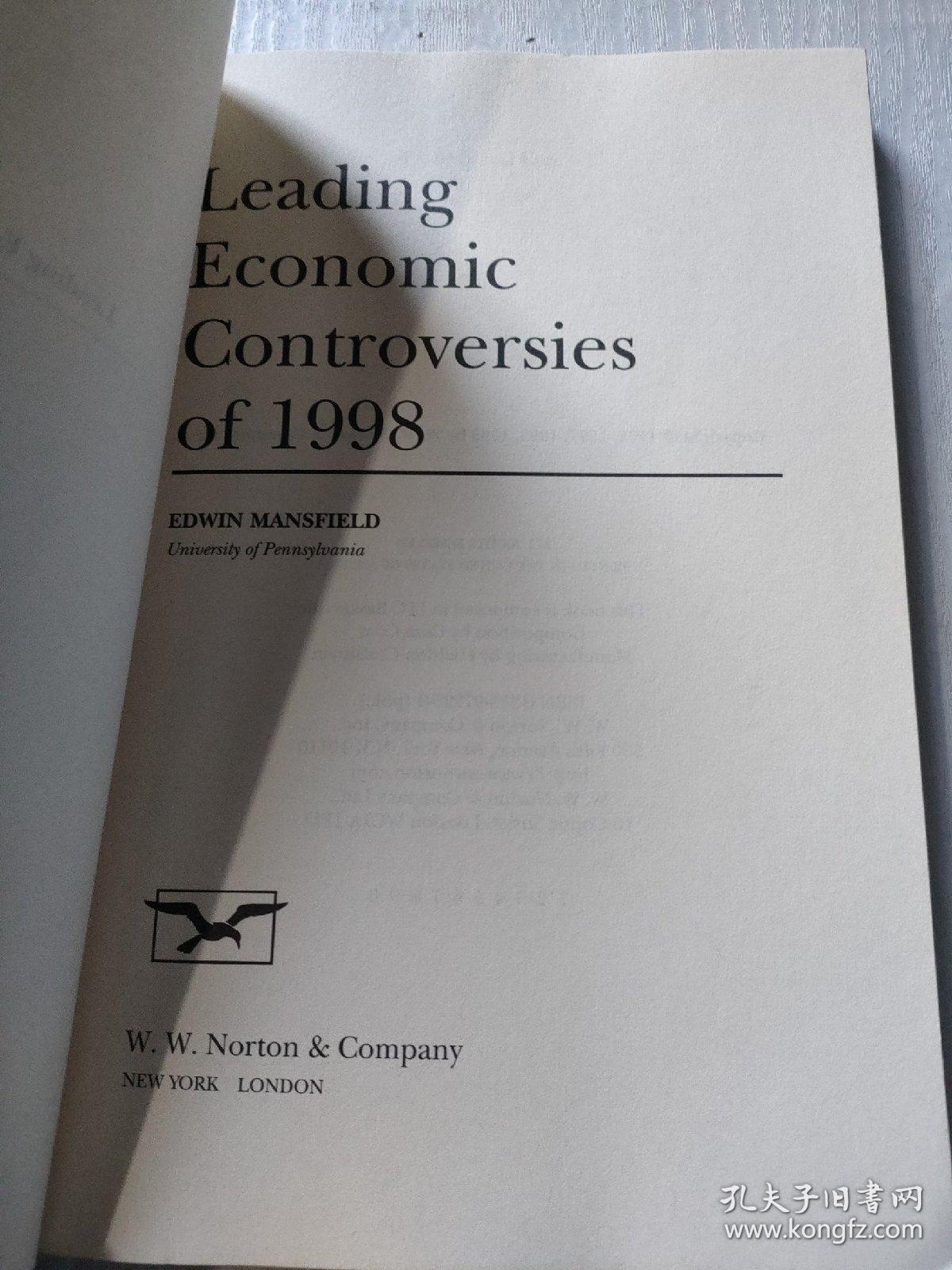 LEADING ECONOMIC CONTROVERSIES OF 1998