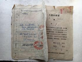 1951年入团志愿书李蓬力西安人。辽阳团市委批准。