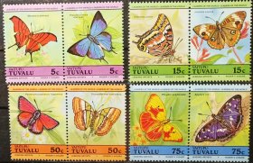 图瓦卢瓦伊图普岛1985年 蝴蝶8全