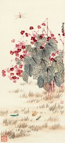 齐白石-昆虫花鸟图 纸本 52x113cm（高仿复制微喷）