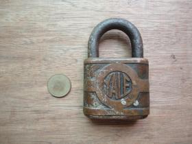 古董锁、西洋物品--YALE铜锁---重300克