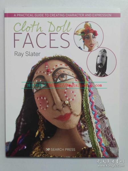 英文原版 手工缝制布娃娃脸 Cloth Doll Faces