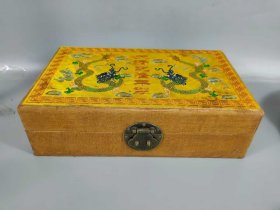 48_老刺绣盒装景泰蓝银鎏金镶星光宝石手镯 ，宝石晶莹剔透光彩夺目，硬度达十！