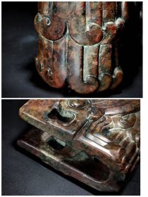 35_战汉古玉香炉朱雀玉炉一对·和田玉凤玉瓶，古玉熏香炉，玉质细腻温润，雕工犀利精湛；钙化包浆精美，成对难得，博物馆级藏品