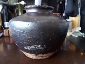 清代 黑釉罐（有磕碰 使用痕迹 详见图片）