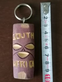 【钥匙链 纪念牌】木制、木质；南非；品牌类，纪念物。