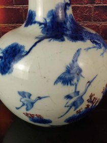 132_大清康熙年制青花瓶，全品，保存完整，成色如图 ‘
