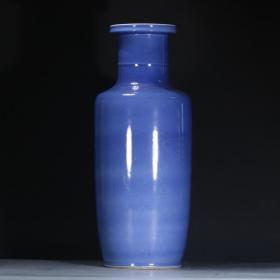 精品，霁蓝釉棒槌瓶