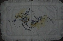 《60年代绣枕》苏州绣品厂：蝴蝶双飞