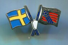 1994年 美国 世界杯 FIFA 足球 纪念章 徽章 - 国旗 瑞典