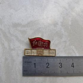 红色纪念收藏毛主席像章胸针徽章包老物件新复旦师派性章2