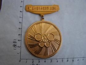 纪念章 第二届全国风筝邀请赛浪潮杯山东潍坊1987 立体图案 99品