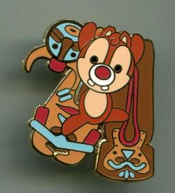 迪士尼 Disney 徽章 - 花栗鼠 夏威夷图腾