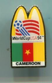 1994年 美国 世界杯足球 FIFA 章 徽章 麦当劳 喀麦隆