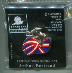 1998年 法国世界杯 足球 FIFA 32强 徽章球 帽系列 英国