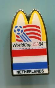 1994年 美国 世界杯足球 FIFA 章 徽章 麦当劳 荷兰