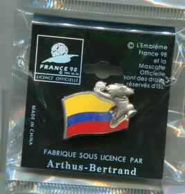 1998年法国世界杯足球FIFA32强章徽章-哥伦比亚
