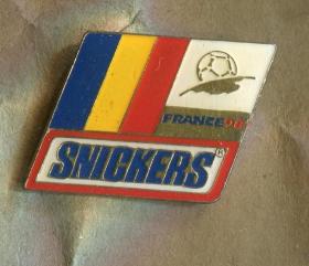 1998年 法国世界杯 足球 FIFA 徽章 Snickers系列 罗马利亚
