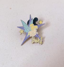 迪士尼徽章disney pin纪念章小仙女实物如图
