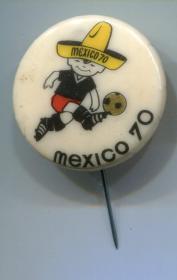 1970年 墨西哥 FIFA 世界杯足球纪念章 徽章 - 胶 吉祥物