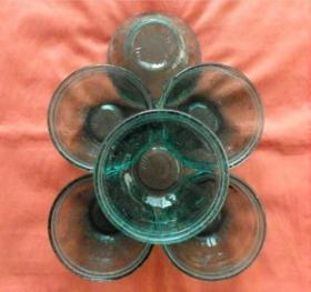 朝鲜玻璃器皿/朝鲜玻璃碗/朝鲜饭碗/朝鲜60年代玻璃碗一组六件