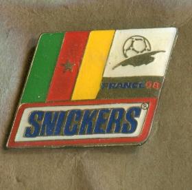 1998年 法国世界杯 足球 FIFA 徽章 Snickers系列 喀麦隆
