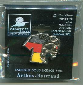 1998年 法国世界杯足球 FIFA 32强 徽章 球衣系列 德国