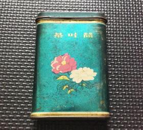 老铁皮茶叶筒茶叶盒茶叶罐 花卉图案 50克容量
