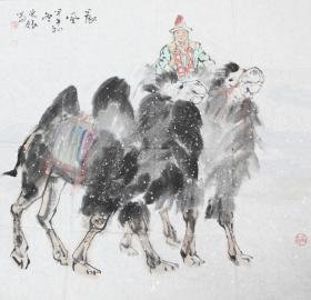 王晓银西部人物作品
王晓银，中国美术家协会会员，当代著名人物画家；1965年出生于甘肃省山丹县，1982年毕业于山丹中学并考入西北师范大学美术系中国画专业。1986年7月毕业获文学学士学位，现为甘肃省美术家协会副主席，甘肃省中国画艺术委员会副主任，金昌市美术家协会主席，甘肃国画院副院长，中国老子书画院名誉院长。