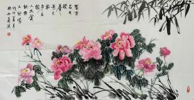 国画作品 丨徐和森国画牡丹《富贵花天授》。徐和森是一级美术师，以画虎出名，但他也擅画动物、山水和花鸟。他的动物画灵动多姿，神气十足。花鸟画和山水画富有江南意蕴，灵动多姿，山明水秀，桃李芳菲，独具一格。牡丹国色天香。“富贵花天授，群芳不敢争。玉楼人共赏，倾国又倾城。”徐和森的牡丹画以写意为主，追求朦胧与神态，似像非像却独具神韵，值得珍藏。