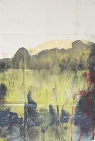 国画作品 山水丨陈凌广  中国当代水墨艺术家，中国美术家协会会员，毕业于中国美术学院综合艺术系获硕士学位，现任浙江传媒书画研究院副院长，公共艺术教育部教授，杭州师范大学美术学院研究生导师，浙江省美术家协会高校美术专业委员会委员，浙江省文化产业学会常务理事（52*68cm）