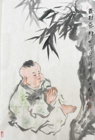 国画人物作品丨杨德，字子健，号祥云居士，河北唐县人，现居杭州。毕业于河北美院，研修于中国美术学院。现为国家二级美术师、杭师大客座教授、中国美院特聘讲师、浙青书协国画委员会秘书长、浙江省美术家协会会员、杭州市美术家协会会员、恒庐美术馆艺术家