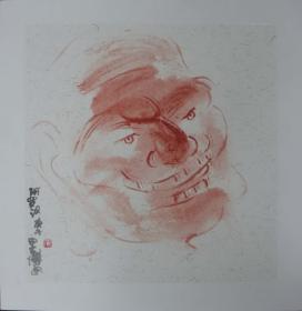 申古博作品。
申古博，生于绘画世家，中国美术学院岩彩研究所传统壁画工作室主任。2004年至2008年主创、绘制了著名佛教圣地玄中寺的大型壁画，2010年开始创作《华严经》壁画草图。在创作大量寺观壁画的过程中，获得了创作岩彩山水的灵感和技法，将矿物色与水墨有机融合，形成了技法风格独特的“岩彩山水”。画作表现独到的对于宇宙、自然、人的独特思考，整体画风清新安宁、空灵浩荡。