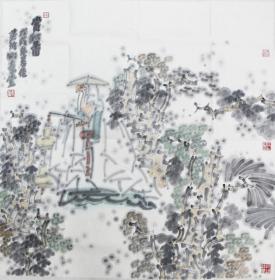 万俭国画作品
万俭，出生于杭州，毕业于中国美术学院，并获中国美术学院中国画系人物画专业硕士学位。任教于浙江外语学院艺术学院，副教授。兹中国美术协会会员，浙江省美术协会理事，浙江省连环画、插画、动漫装帧艺术委员会副主任，浙江省高等院校美术专业委员会委员。浙江省中国人物画研究会员。