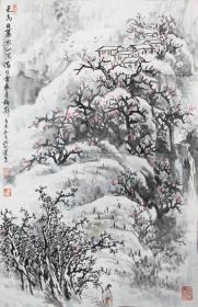 洪水发山水作品
洪水发，字博古。1954年生，浙江杭州人，1980年就读于浙江美术学院（中国美术学院前身）国画山水系。国家一级美术师，中国书法家。现为中国美术研究协会浙江分会会长，杭州名圣书画院院长，匈牙利、捷克、意大利国家美术学院客座教授。