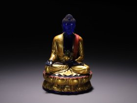 旧藏 老琉璃释迦牟尼造像