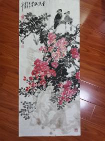 安徽名家国画“香泛故里"一幅，117*53cm，