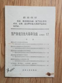 无产阶级文化大革命文选 1969.17（B3）