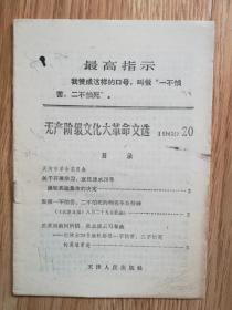 无产阶级文化大革命文选 1969.20（B3）