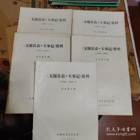 《无锡县志·大事记》资料 征求意见稿1881-1911，1912-1927，1928-1937，1938-1945，1946-1949.4