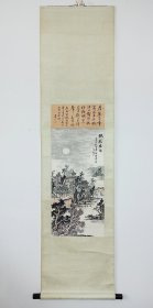 黄钟、张坚心（皆为苏州著名书画家）合作1982年作品《枫桥夜泊》