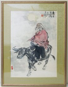 王世明（四川美术学院中国画系教授，硕士生导师）1990年作品《老子出关图》