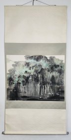何宗逊（湖北名家，国家高级美术师）1981年泼彩作品《寂凫图》