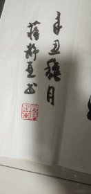 浙江省老干部书法家协会主席蒋静亚先生书法一张：清气若兰（34X135）CM【永久保真，详见图示】