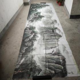四川徐志学超大山水画精品一张：峨眉胜景图（95X340）CM【大约30平尺。稀见珍贵，详见图示】