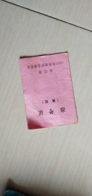 1977年浙江省高校准考证