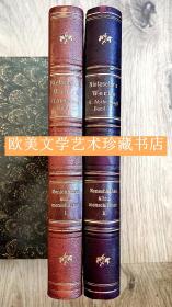 【皮装】烫金书脊/三面书口大理石纹/1895/1900年版最早《尼采哲学文集》第二、三册《人性的、太人性的》Nietzsche's Werke. 2/3: Menschliches, Allzumenschliches.