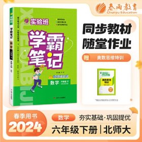 实验班 学霸笔记 数学 6年级 下 北师大版 BSD