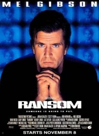 绝版【美国原版电影海报】双面版 绑票通缉令 梅尔吉勃逊 Ransom (1996)