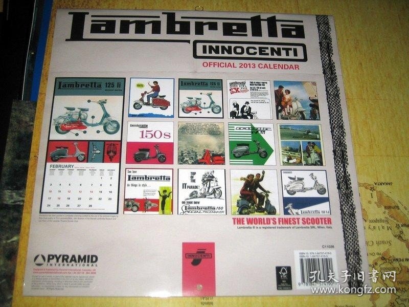 【*2013年月历】兰美达 LAMBRETTA 复古机车Calendar 2013